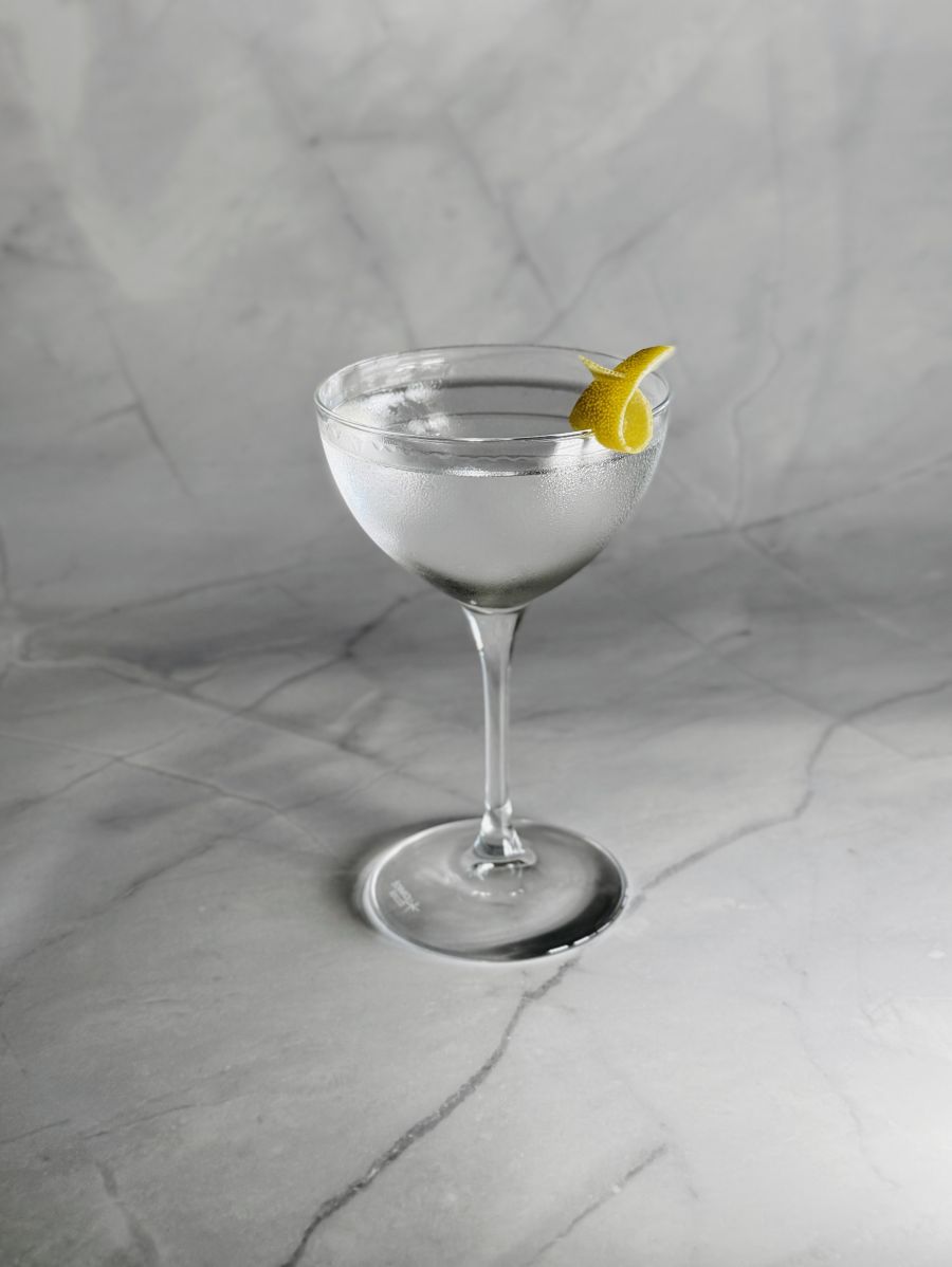 Kosciuszko Vodka Martini with lemon twist